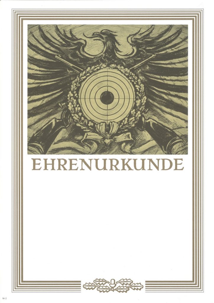 Urkunde Schützensport