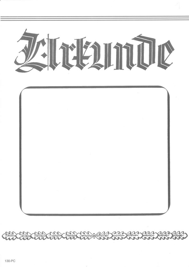 Neutrale Urkunden DIN-A4