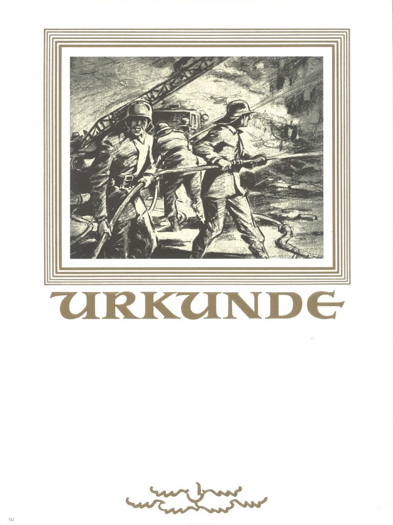 Urkunde Feuerwehr