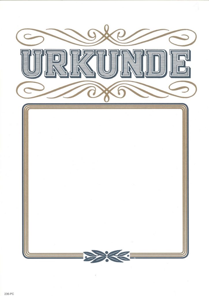 Neutrale Urkunden DIN-A4