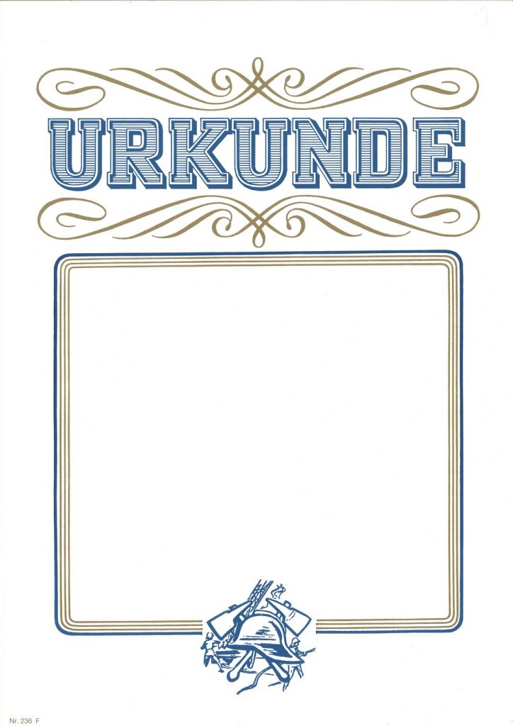 Urkunde Feuerwehr