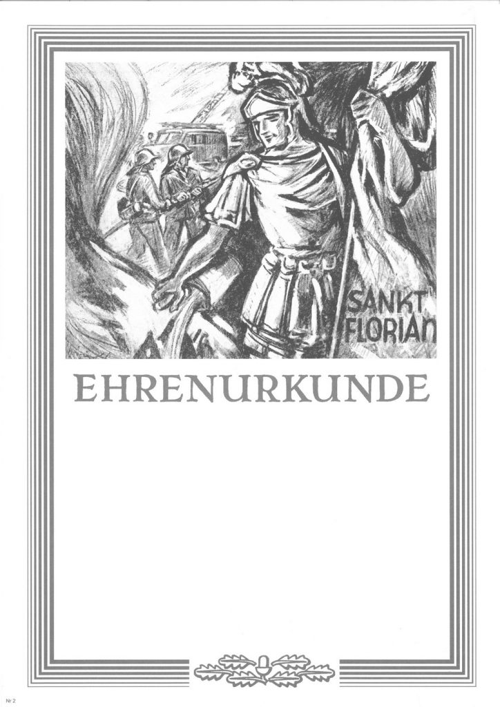 Urkunde Feuerwehr