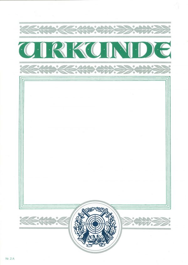 Urkunde Schützensport