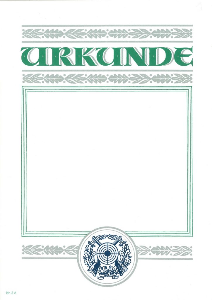 Urkunde Schützensport