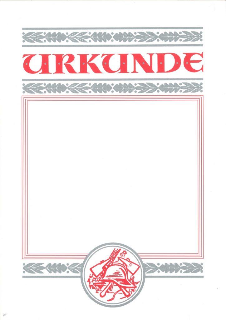 Urkunde Feuerwehr