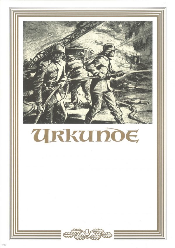 Urkunde Feuerwehr
