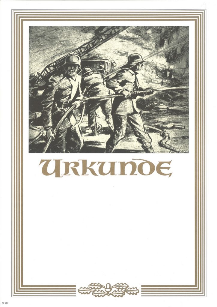 Urkunde Feuerwehr