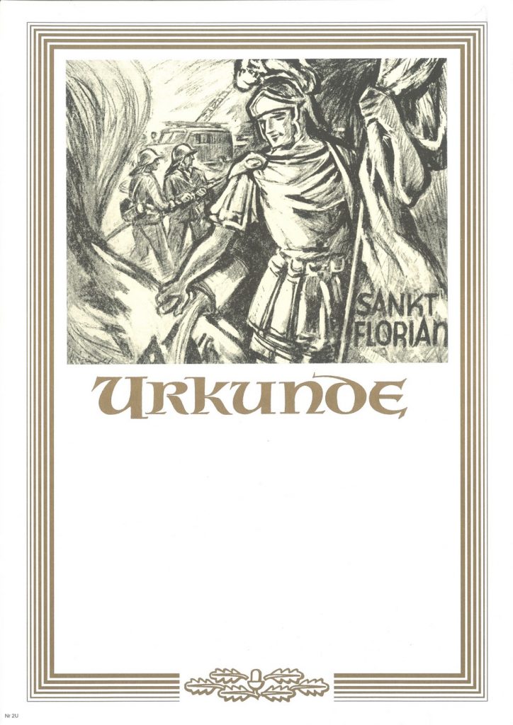 Urkunde Feuerwehr