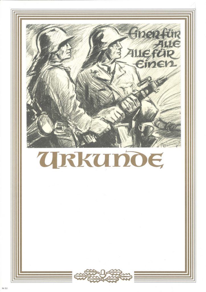 Urkunde Feuerwehr