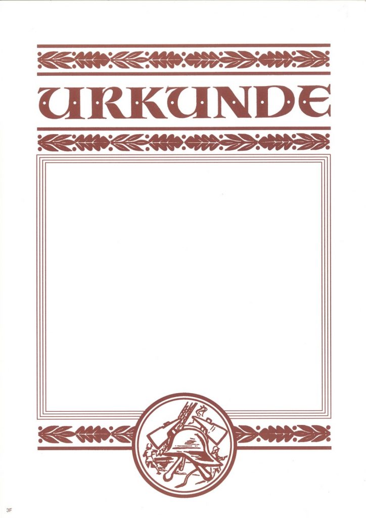Urkunde Feuerwehr