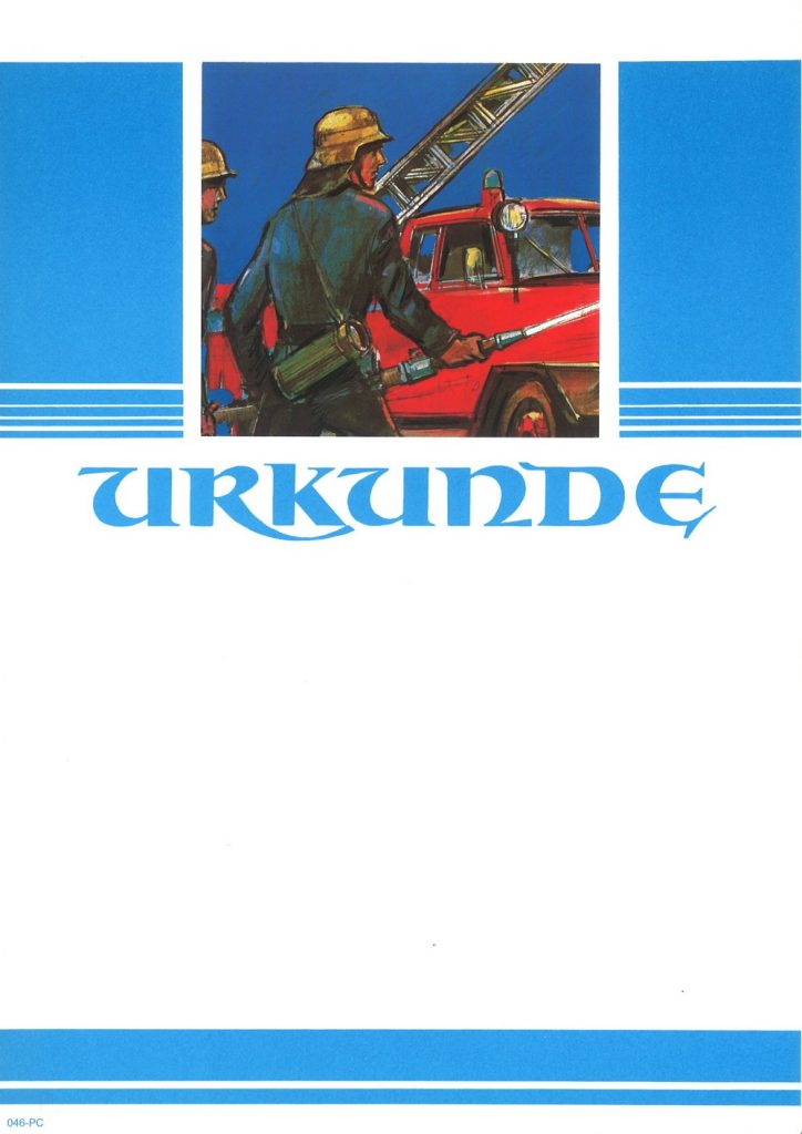 Urkunde Feuerwehr