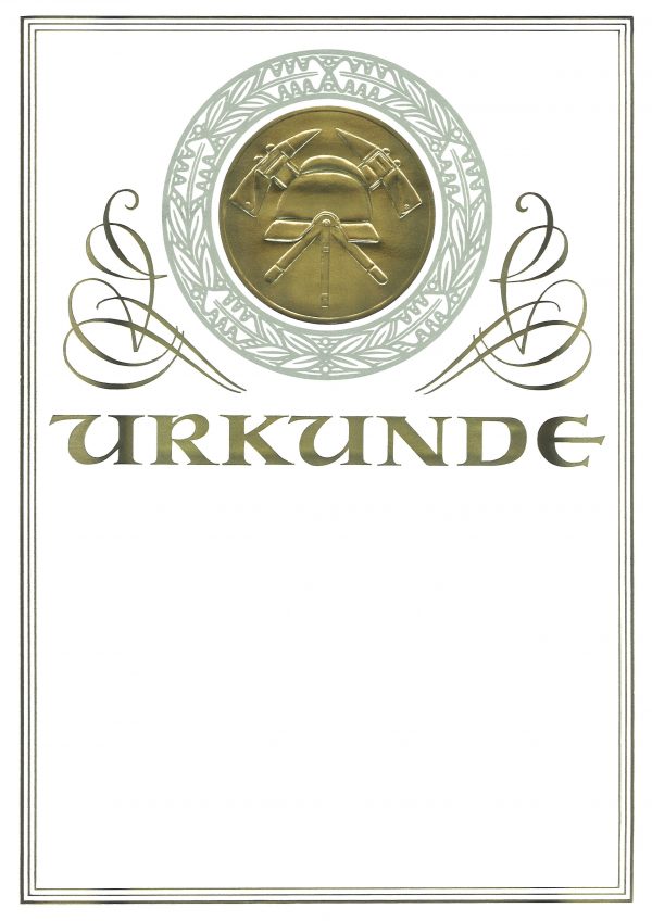 Urkunde Feuerwehr