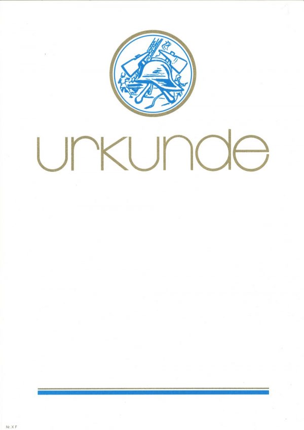 Urkunde Feuerwehr