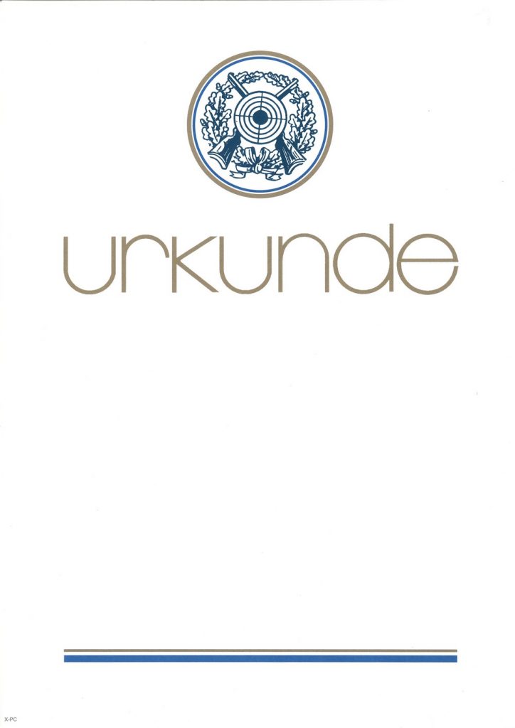 Urkunde Schützensport
